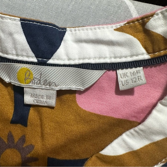 Boden Pink and Purple Patterned Dress - Picture 4 of 12